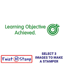 Learning Objective Achieved Target Twist N Stamp Brick - Green