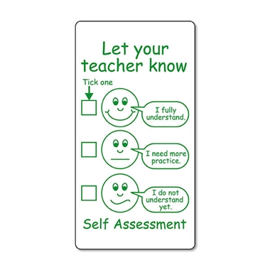 Let Your Teacher Know Self Assessment Stamper - Green - 42 x 22mm