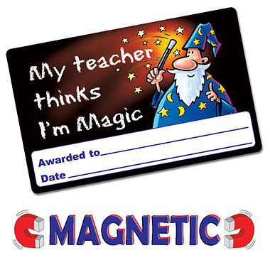 MAGNETIC My Teacher thinks I'm Magic Cards (10 Fridge Magnets)