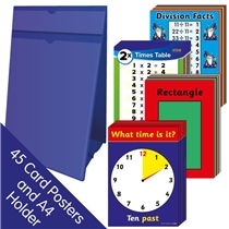 Maths Poster Display Pack (45 Card Posters - A4 Holder)