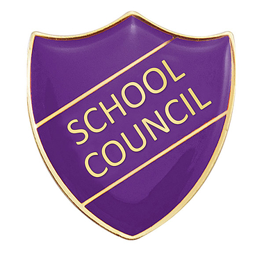 Enamel School Council Shield Badge - Purple - 30 x 26mm