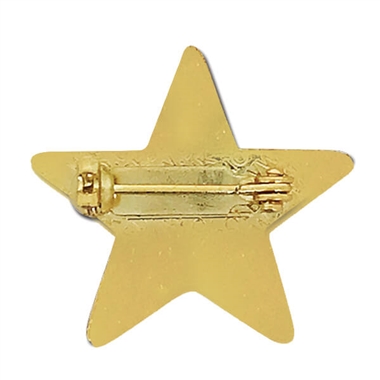 Enamel Glitter Star Badge - Red - 23mm