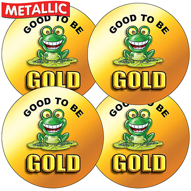 Metallic Good to be Gold Stickers (35 Stickers - 37mm)