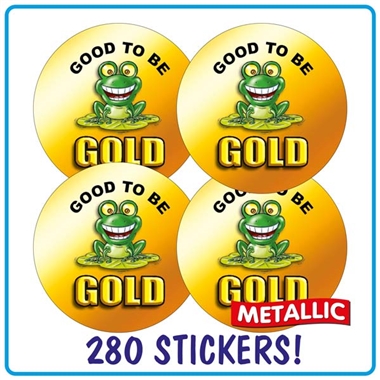 Metallic Good to be Gold Stickers Value Pack (280 stickers - 37mm)