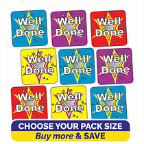 Metallic Well Done Stickers - 16mm