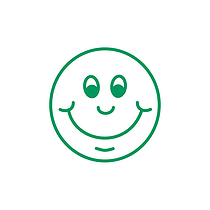 Mini Smiley Face Stamper - Green - 10mm