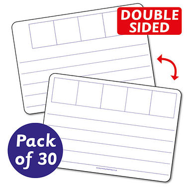 Mini Whiteboards - 4 & 5 Phoneme whiteboards (A4 - Pack of 30)