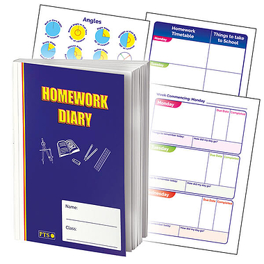 Homework Diary - Blue - A5