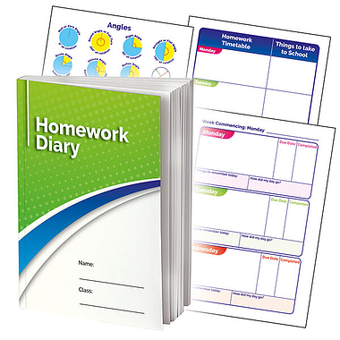 Homework Diary - Green - A5