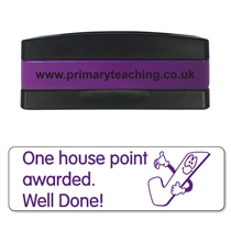 One House Point Awarded Well Done Stakz Stamper - Purple - 44 x 13mm