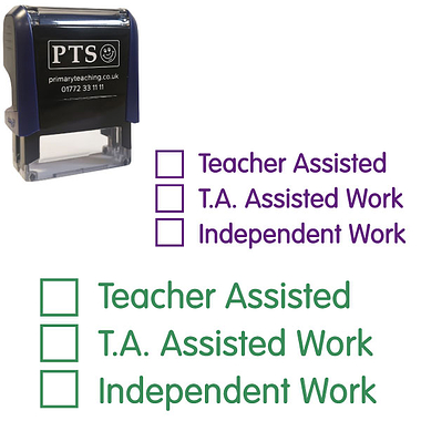 Teacher Assisted / TA Assisted / Independent Work Stamper (38mm x 15mm)