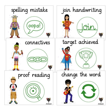 Pedagogs Posters with Marking Stamper Image Explanation (16 Posters - A4)