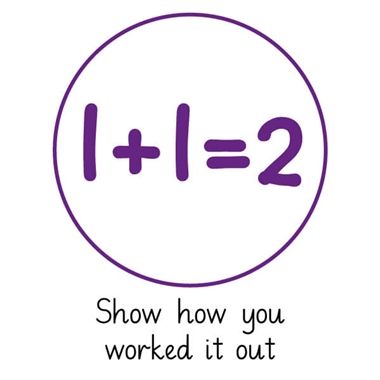 Pedagogs 'Show How You Worked It Out' Stamper - Purple Ink (25mm)