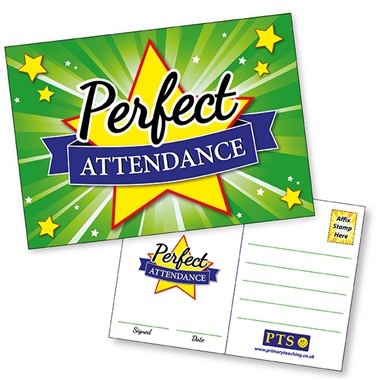 Perfect Attendance Postcards Home (20 Postcards - A6)
