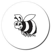 Personalised Bee Stamper - Black - 25mm