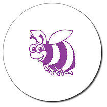 Personalised Bee Stamper - Purple - 25mm