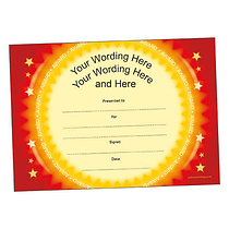 Personalised Circle Glow Certificate - A5