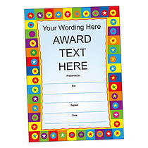 Personalised Colour Blocks Certificate - A5