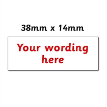 Personalised Design Your Own Stamper - Red - 38 x 14mm