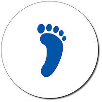 Personalised Footprint Stamper - Blue - 25mm