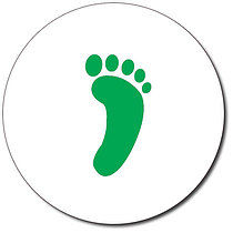 Personalised Footprint Stamper - Green - 25mm