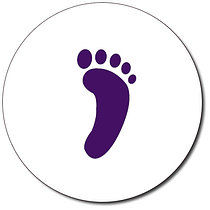 Personalised Footprint Stamper - Purple - 25mm