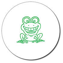 Personalised Frog Stamper - Green - 25mm