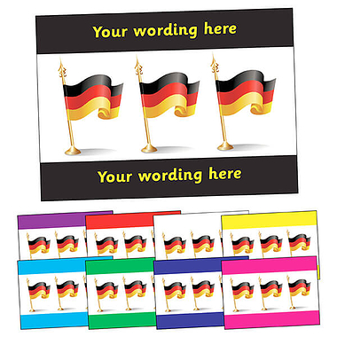 Personalised German Flag Postcard (A6)