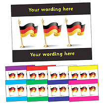Personalised German Flag Postcard - A6
