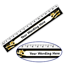 Personalised Gold Banner Ruler - 15cm