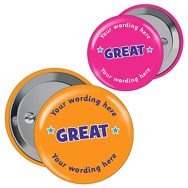 Personalised Great Badges (10 Badges)