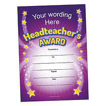 Personalised Headteacher's Award Certificate (A5) Brainwaves