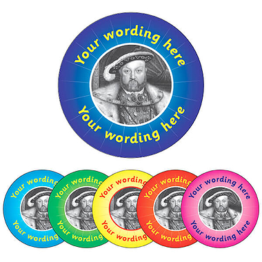 Personalised History Stickers (70 per sheet - 25mm)
