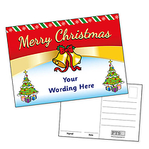 Personalised Merry Christmas Postcard - A6