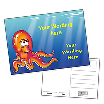 Personalised Octopus Postcard - A6