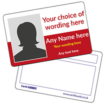 Personalised Picture Left Plastic Card (86mm x 54mm)