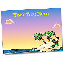 Personalised Pirate Island Sticker Collector Card - A5