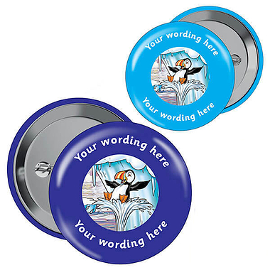 Personalised Puffin Badges (10 badges)