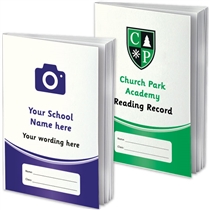 Personalised Reading Record Book with School Logo - Curve Design (100 Books)