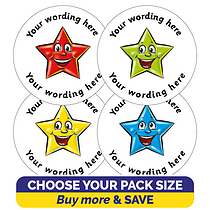 Personalised SCENTED Star Stickers - Jellybean (37mm)