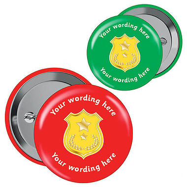Personalised Shield Badges (10 Badges)