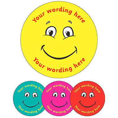 Personalised Smile Stickers (35 per sheet - 37mm)