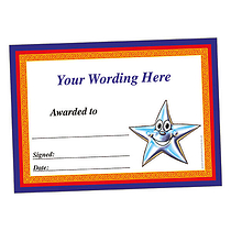 Personalised Smiley Star Certificate - A5
