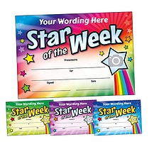 Personalised Star of the Week Certificates (A5 - 20 Certificates)