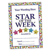 Personalised Star of the Week Jellybean Certificate - A5