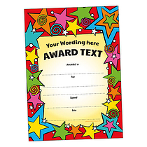 Personalised Swirls and Stars Certificate - A5