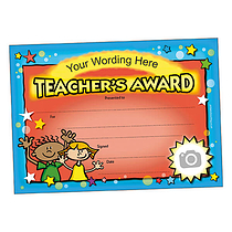 Personalised Teacher's Award Certificate - A5