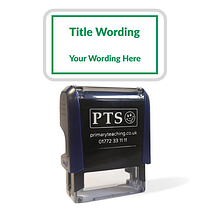 Personalised Text Box Stamper - Green - 42 x 22mm