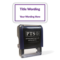 Personalised Text Box Stamper - Purple - 42 x 22mm