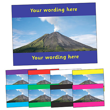 Personalised Volcano Postcard (A6)